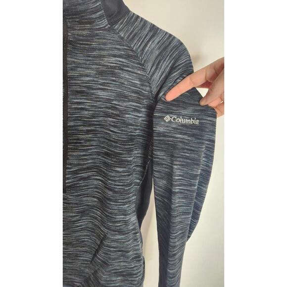 Columbia Pullover Womens Medium Blue Black Quarter Zip Fleece Sweater Athletic - Picture 4 of 5
